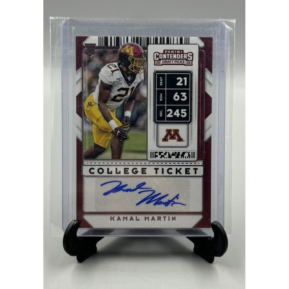 2020 Panini Contenders Draft Picks College Ticket Auto Kamal‎ Martin RC #255